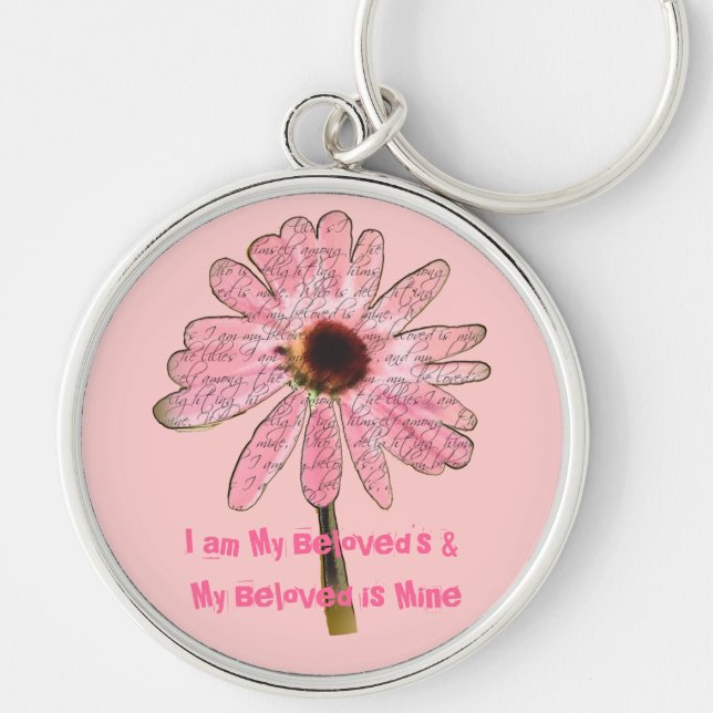 purpleconeflowerbeloved3 keychain (Front)