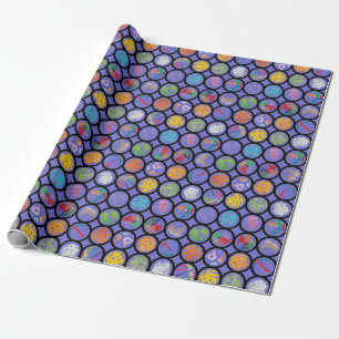 Purpled Beachballs Wrapping Paper