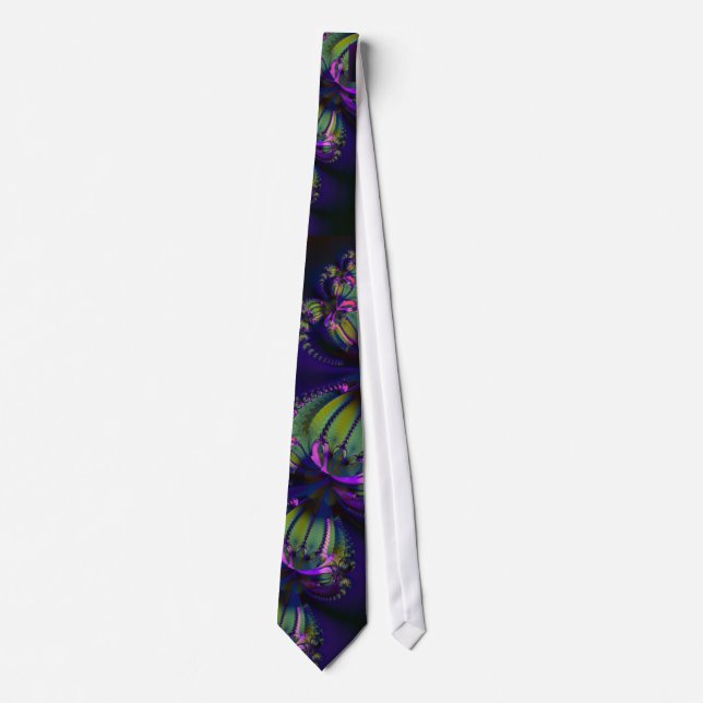 PurpleFractalGalaxies Tie (Front)