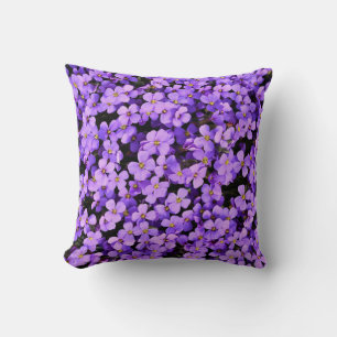 Purples flowers  throw pillow
