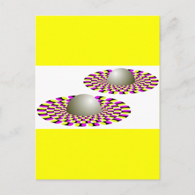 PurpleYellowSpheres Postcard (Front)