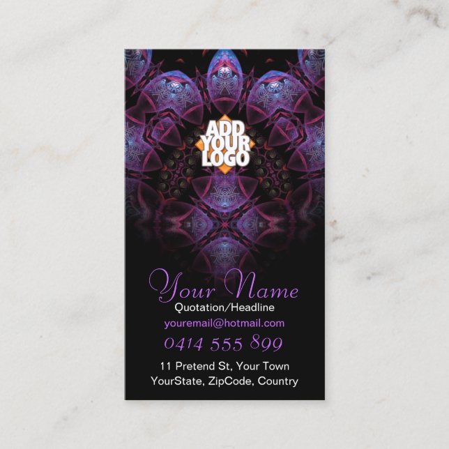Purplezee v2 Fractal Business Card (Front)