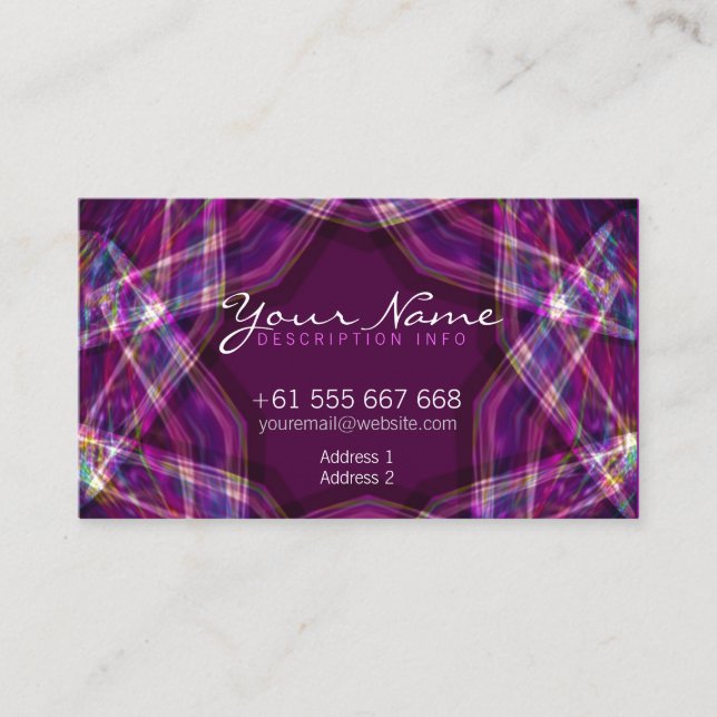 PurpleZtars +Logo Business Card (Front)