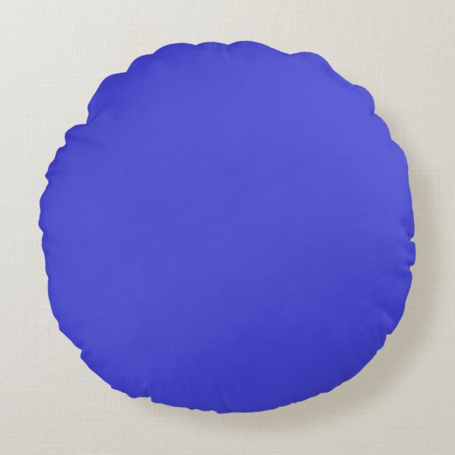 Purplish-Blue bright and vivid Round Pillow (Front)