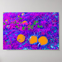 Purplish Pumpkin Field in Pop Art Style