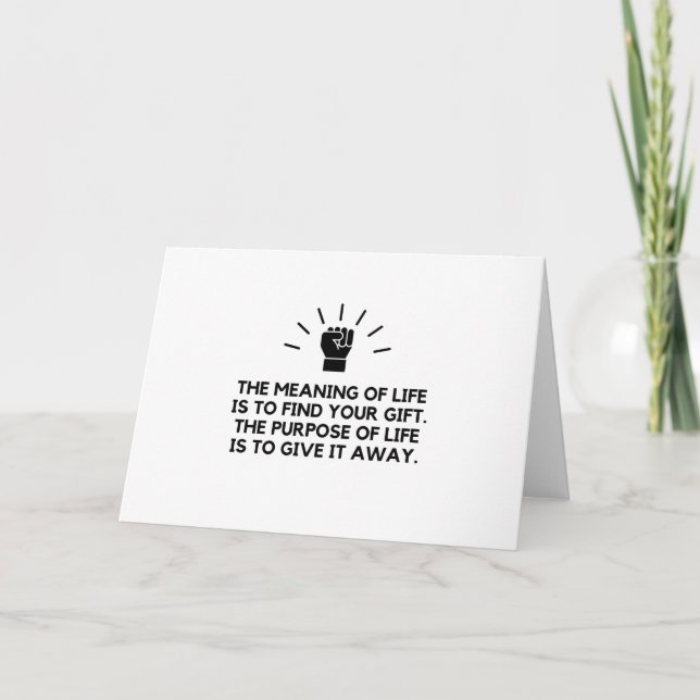 Purpose of life card (Front)