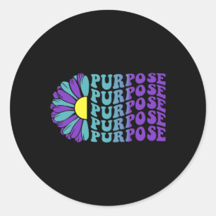 Purpose Suicide Prevention Depression Awareness 1 Classic Round Sticker