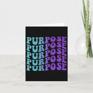 Purpose Suicide Prevention Depression Awareness Card