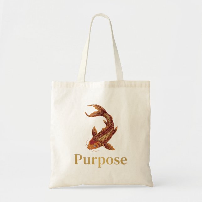 Purpose – Timeless Koi Symbol of Strength Gift Tote Bag (Front)