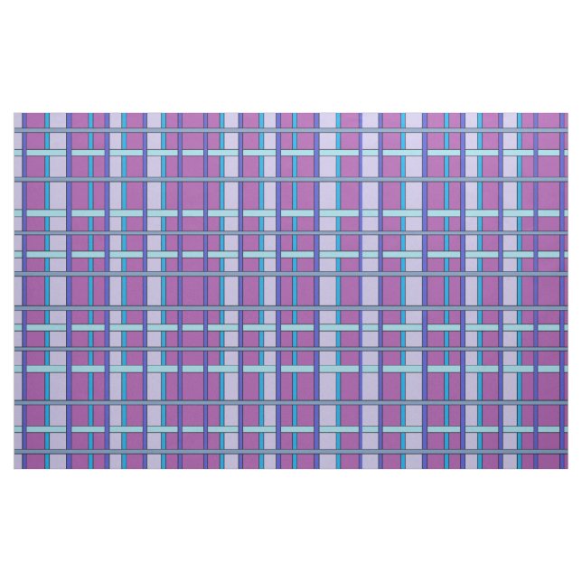 Purps and Blues Plaid Pattern Fabric (Fat Quarter)