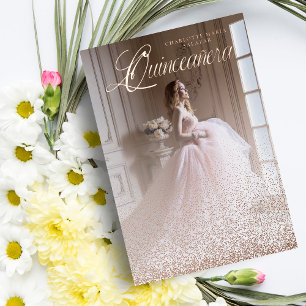 Purpurina Oro Rosa Tendencia XV Español Foto