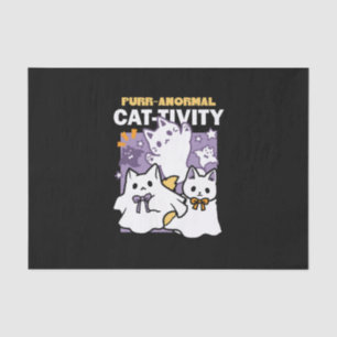 Purr-anormal Cat-tivity - Halloween Cat Design Tissue Paper