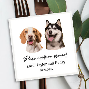 Purr Another Please Customized Pet Wedding Napkins