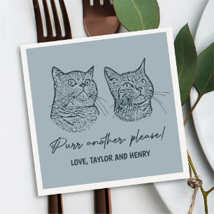 Purr Another Please Customized Pet Wedding Napkins