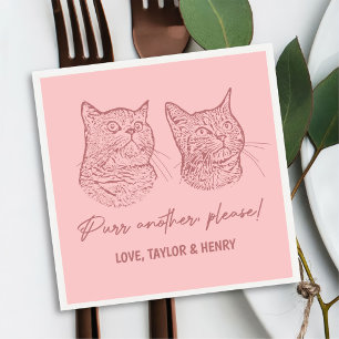 Purr Another Please Customized Pet Wedding Napkins