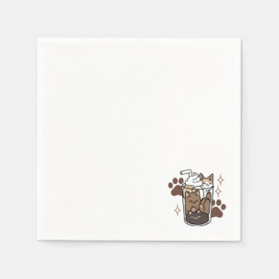 Purr-fect Blend: Coffee Design for Cat & Coffee Napkin