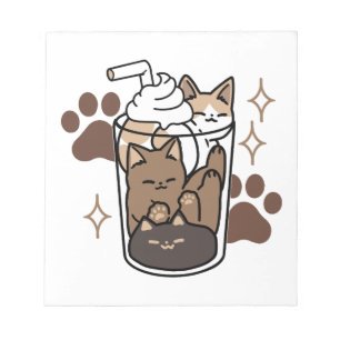 Purr-fect Blend: Coffee Design for Cat & Coffee Notepad