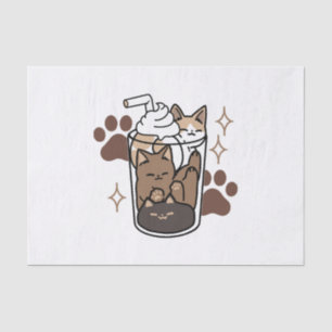 Purr-fect Blend: Coffee Design for Cat & Coffee Tissue Paper
