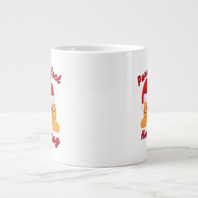 Purr‑fect Holiday Christmas Cat Lover Mug  (Front)