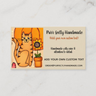 Purr-fect kitty Rustic Charm Business Card