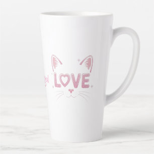 Purr-fect Love Feline in Love Love Meow Kitty Love Latte Mug