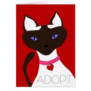 Purr-fect Moira ADOPT Cards - customizable