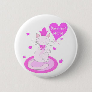 Purr-fect MOM - Button