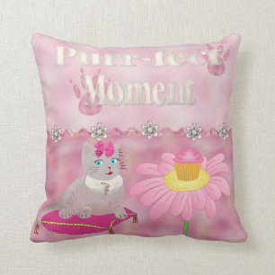 Purr-fect Moment Throw Pillow