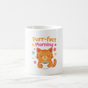 Purr-fect Morning Cat Coffee Mug – Cute Cat Lover 