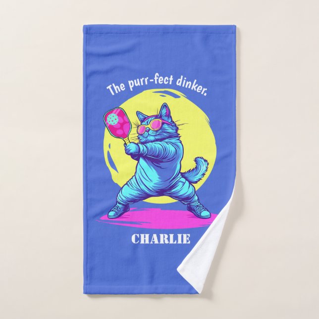  Purr-fect Pickleball Champ (Serviette à main)