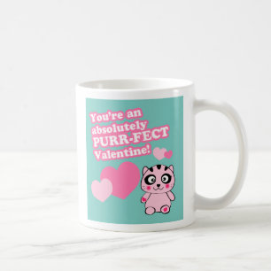 Purr-fect Valentine Cute Cat Valentine Coffee Mug