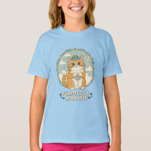 Purr-fectly Adorable Cat Kids T-Shirt – Cute Kitte