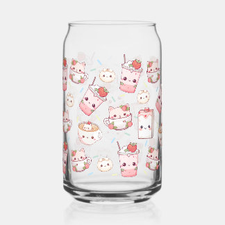 Purr-fectly Brewed: Kawaii Cat Coffee Glass Can