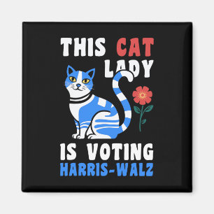 Purr-fectly Kamala This Cat Lady Is Voting Harris  Magnet