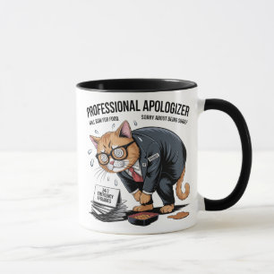 Purr-fectly Sorry: Professional Apologizer Cat Mug