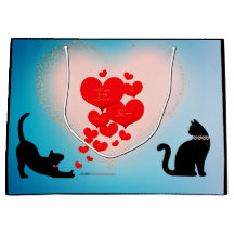 Purr Love - Cat Valentine Gift Bag - Be Mind