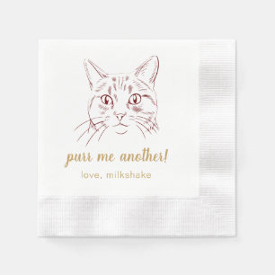 Purr Me Another Pet Wedding Napkins