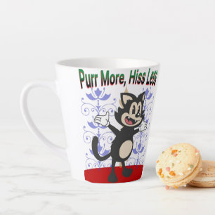 Purr More, Hiss Less Mug – Funny Cat Quote Coffee