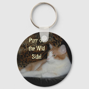 Purr on the Wild Side Keychain