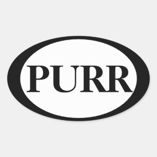 Purr Oval Sticker