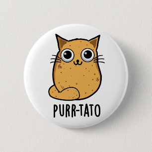 Purr-tato Funny Cat Potato Pun 2 Inch Round Button
