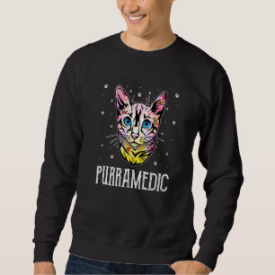 Purramedic Cat Paramedic Kitten EMT Cat Mom 4 Sweatshirt