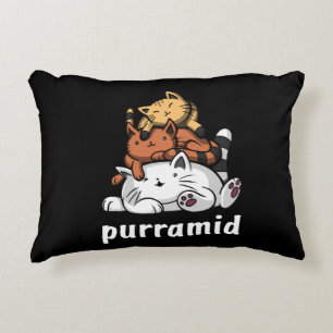 Purramid Cat Pyramids Cute Kitten Accent Pillow