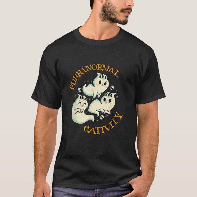 Purranormal Activity Cute Cat T-Shirt (Front)