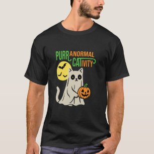 Purranormal Activity Halloween cat Funny T-Shirt