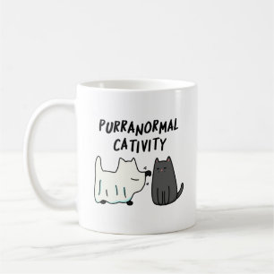 Purranormal Cativity Funny Halloween Cat Pun  Coffee Mug