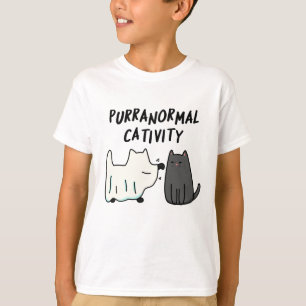 Purranormal Cativity Funny Halloween Cat Pun  T-Shirt