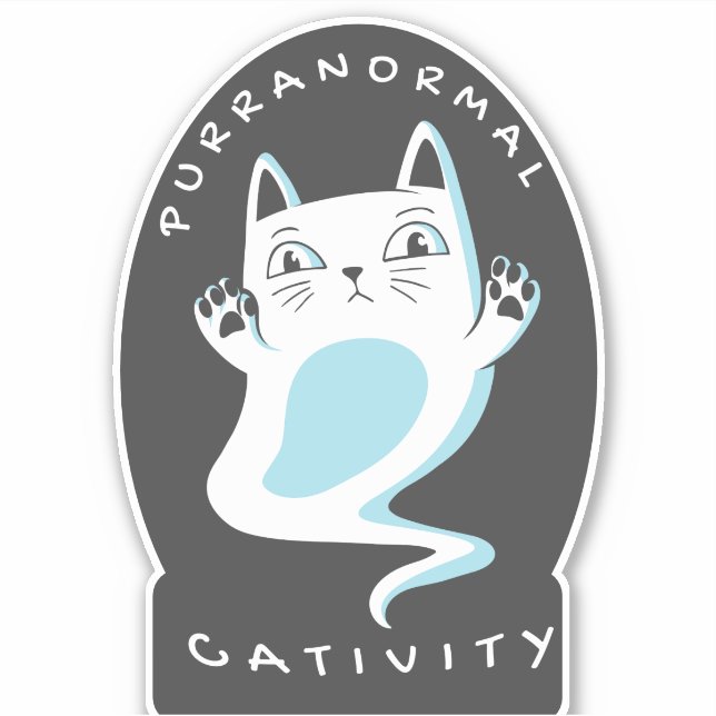 PURRANORMAL CATIVITY HALLOWEEN CAT LOVER SPOOKY  (Front)