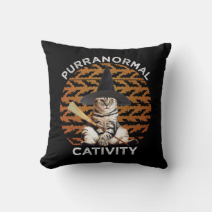 Purranormal Cativity Throw Pillow