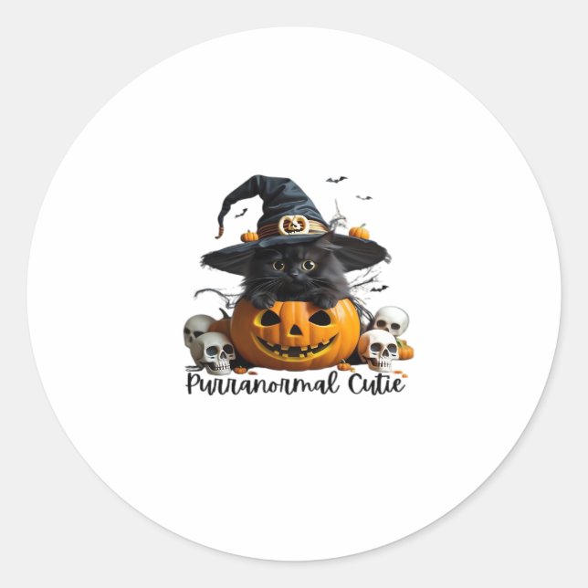 Purranormal Cutie Classic T-Shirt Classic Round Sticker (Front)